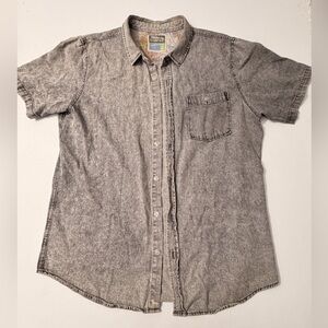 Modern Amusement Gray Casual Button Down Shirt